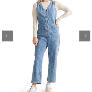 ISO Large DU/ER Denim Zip-Front Women's Jumpsuit